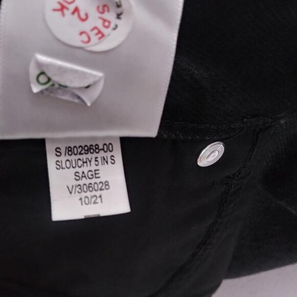 Old Navy High-Waisted Slouchy Straight Ripped Cut-Off Black Jean Shorts Size 26 - Picture 9 of 9